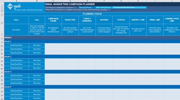 Email Marketing Campaign Planner_Planning Phase