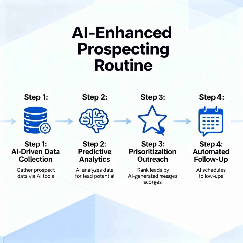 AI-enhanced prospecting routine